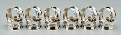 Set of 12 sterling napkin rings: