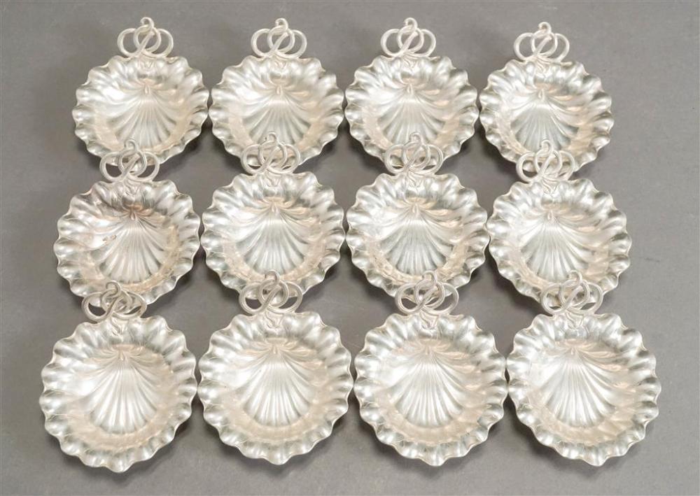 SET OF 12 STERLING SILVER NUT