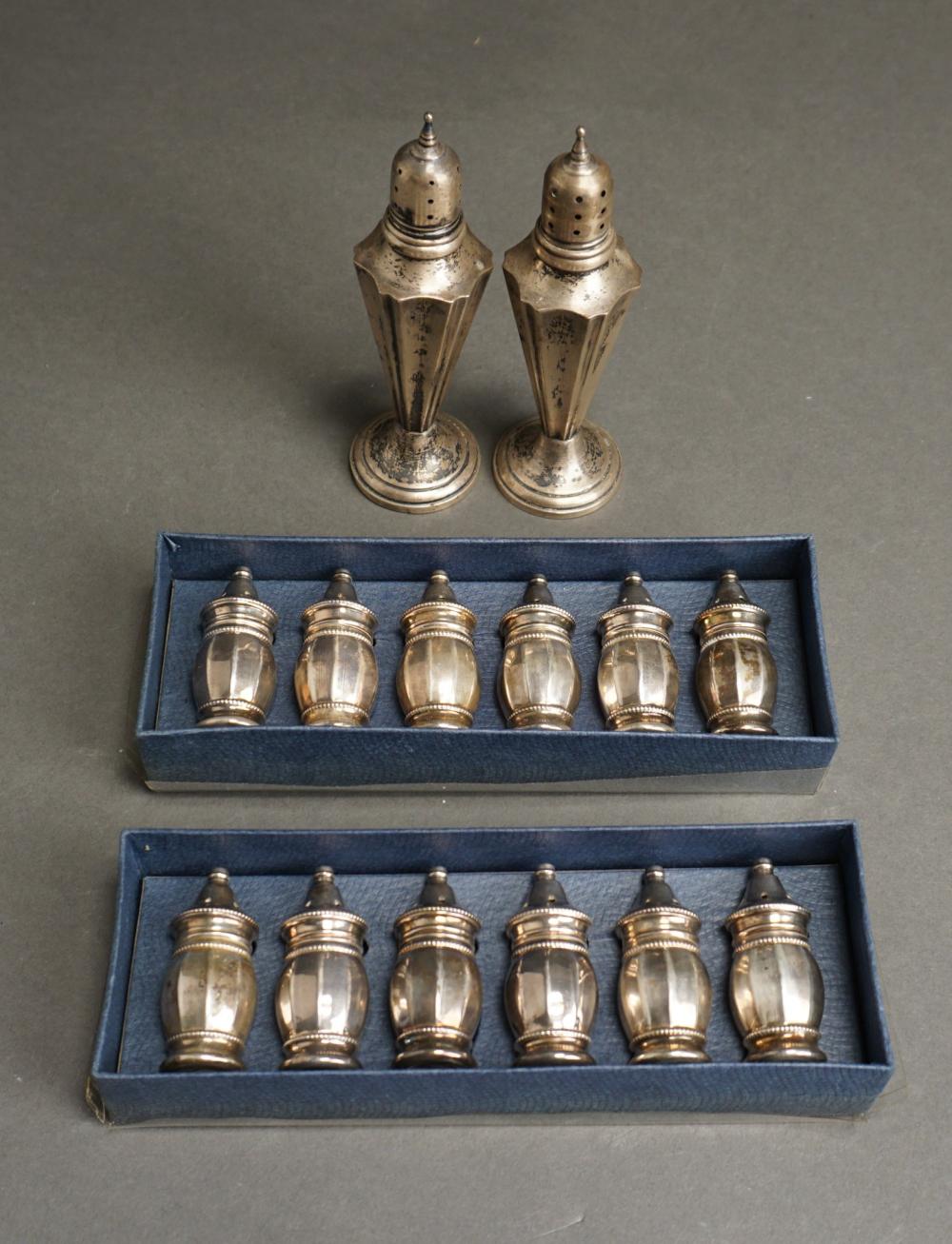 SET OF 12 STERLING SILVER SHAKERS