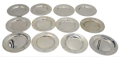 SET OF 12 STERLING SILVER BREAD