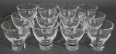 SET OF 12 STEUBEN CRYSTAL COCK