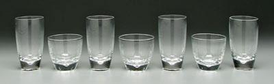 Set of 12 Steuben glassware:
