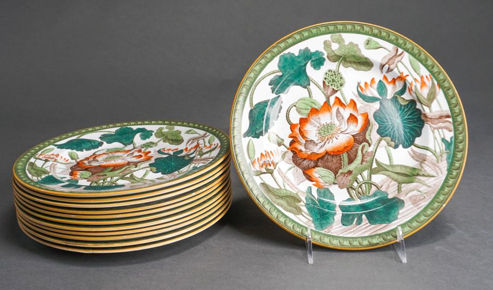 SET OF 12 WEDGWOOD FLORAL DECORATED