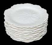 SET OF 12 WEDGWOOD IVORY CABBA