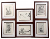 (SET OF 12) WHALING PRINTS, BY
