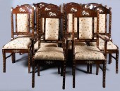 SET OF 14 MARQUETRY INLAID EXO