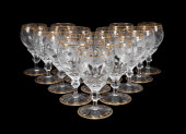 SET OF 14 MOSER 'PAULA' GILDED