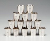 Set of 14 Tiffany sterling cup