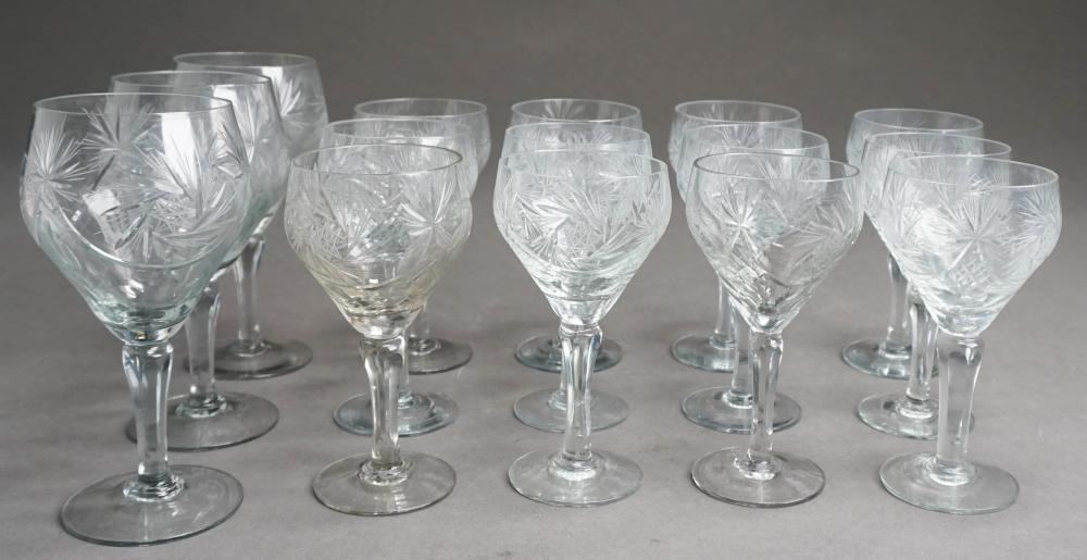 SET OF 15 CZECH CUT CRYSTAL