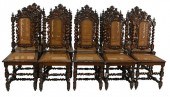 SET OF 15 WALNUT JACOBEAN STYL