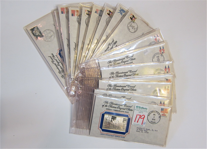 SET OF 16 COMMEMORATIVE STERLING