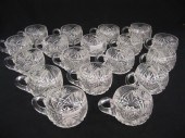 Set of 18 Cut Glass Punch Cups