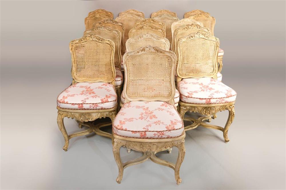 SET OF 18 LOUIS XV STYLE WHITE