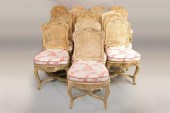 SET OF 18 LOUIS XV STYLE WHITE