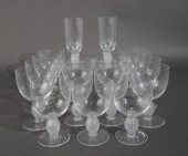 SET OF 19 LALIQUE 'LANGEAIS' C