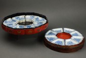 (SET OF 2) CHINESE BLUE AND WH