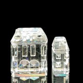 SET OF 2 SWAROVSKI SILVER CRYS