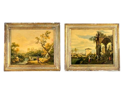SET OF 2 VINTAGE FRAMED PRINTset of