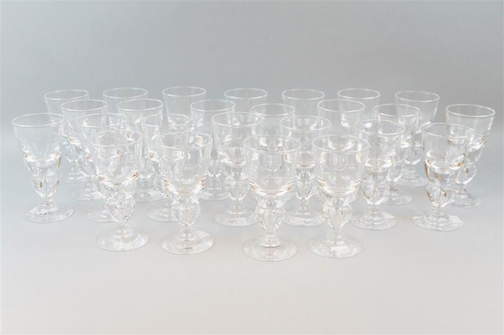 SET OF 25 STEUBEN #7877 WINE