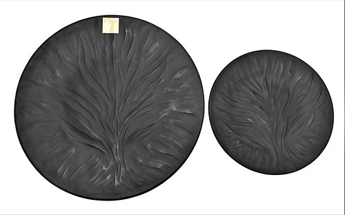 SET OF 26 LALIQUE ALGUES BLACK