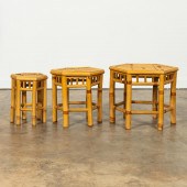 SET OF 3 BAMBOO NESTING TABLES