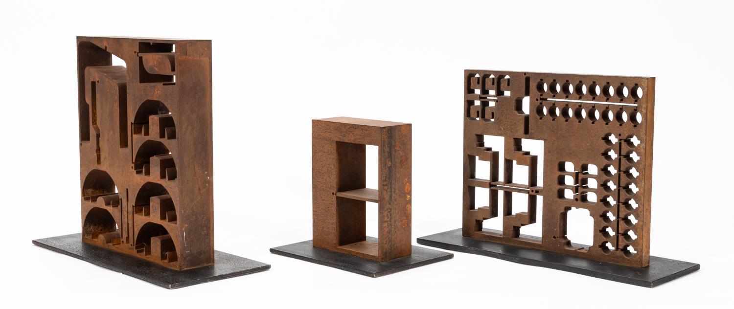 SET OF 3 BRUTALIST STYLE IRON