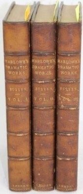 SET OF 3 LEATHER BOUND BOOKS,