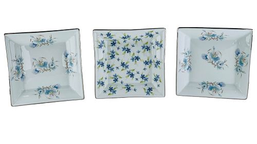 SET OF 3 LIMOGES FRANCE PORCELAIN