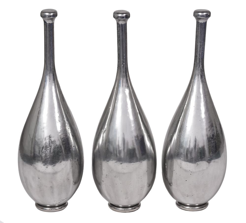 SET OF 3 VINTAGE ALUMINUM