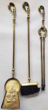 SET OF 3 VINTAGE BRASS FIGURAL