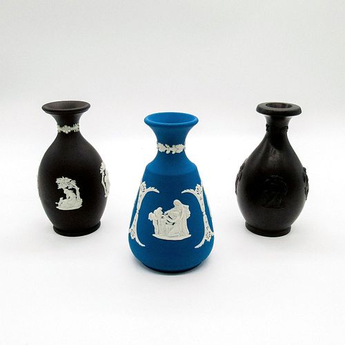 SET OF 3 WEDGWOOD JASPERWARE BUD