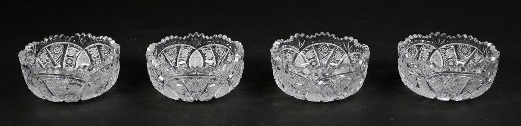 SET OF 4 AMERICAN BRILLIANT CUT