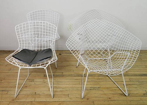 SET OF 4 BERTOIA CHAIRS FOR