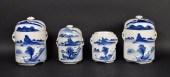 SET OF 4 CHINESE COVERED JARSS