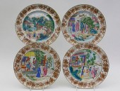SET OF 4 CHINESE EXPORT MANDAR