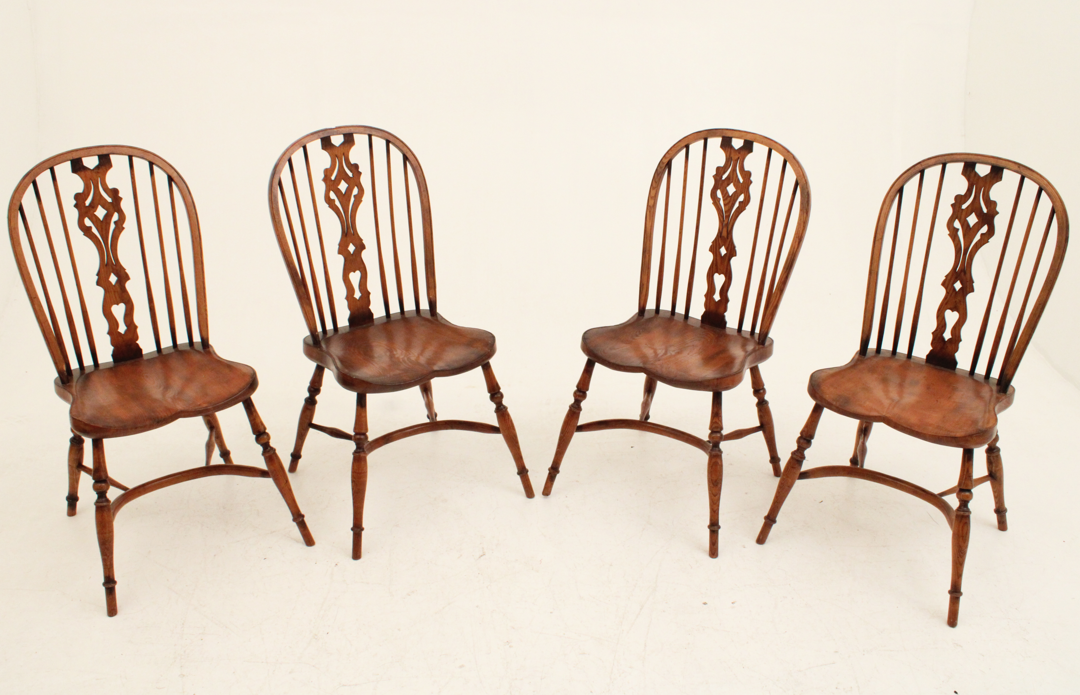 SET OF 4 ENGLISH ELM AND OAK