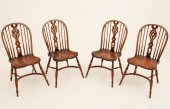 SET OF 4 ENGLISH ELM AND OAK W