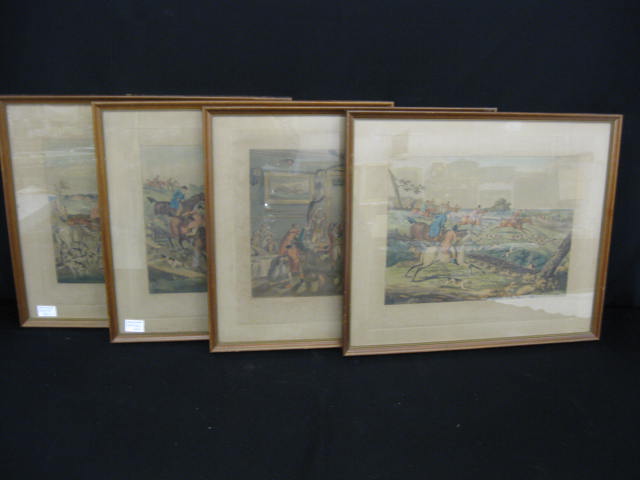Set of 4 English Fox Hunt
