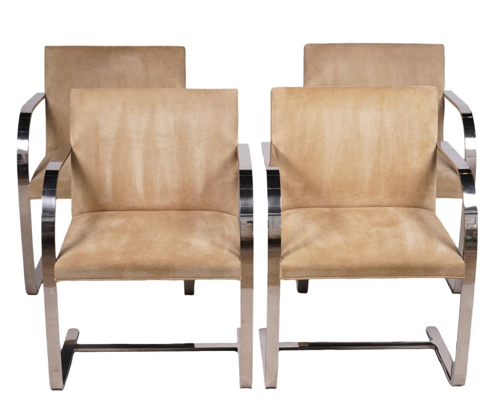 SET OF 4 FLAT BAR BRNO CHAIRS BY