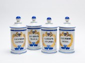 SET OF 4, FRENCH PORCELAIN APO