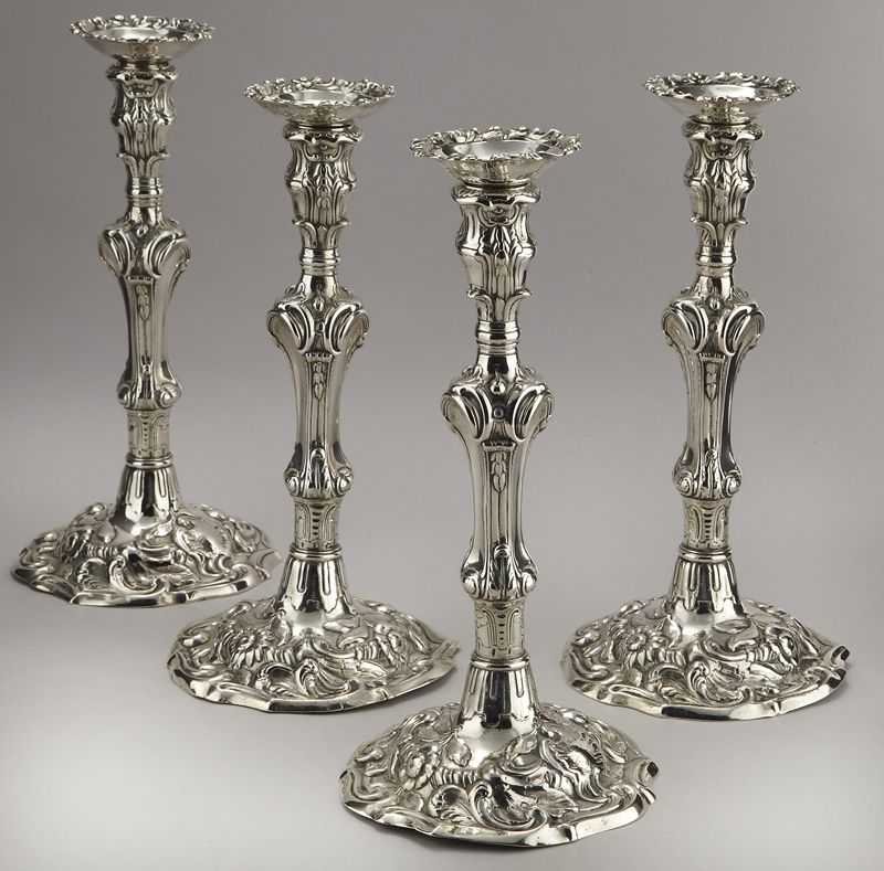 Set of (4) George II silver