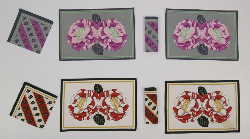 SET OF 4 HERMES PARIS PLACEMATS: