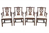 SET OF 4 IRISH CHIPPENDALE STY