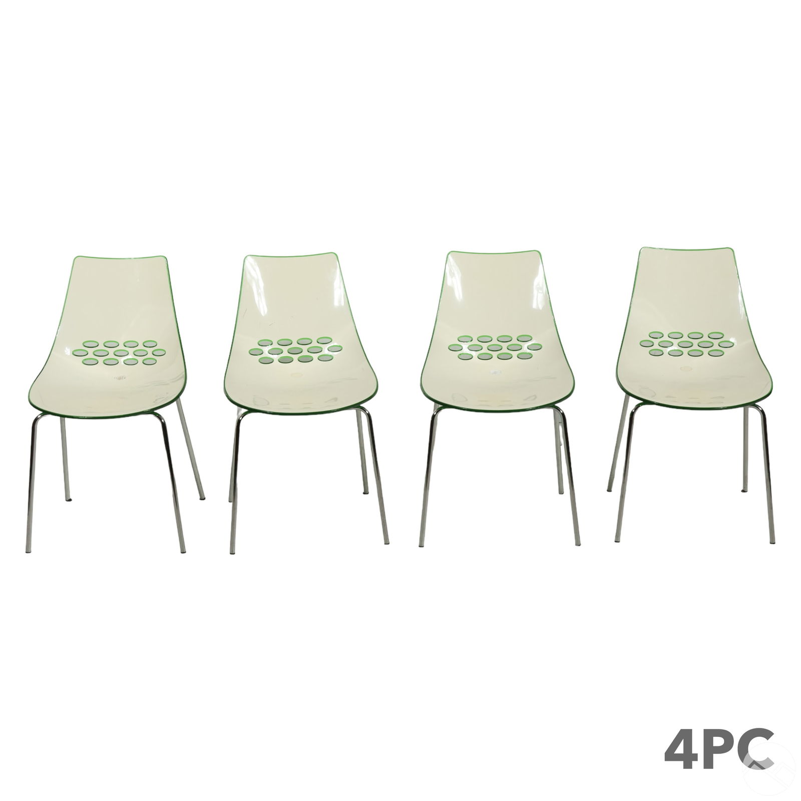 SET OF 4 ITALIAN CALLIGARIS GREEN