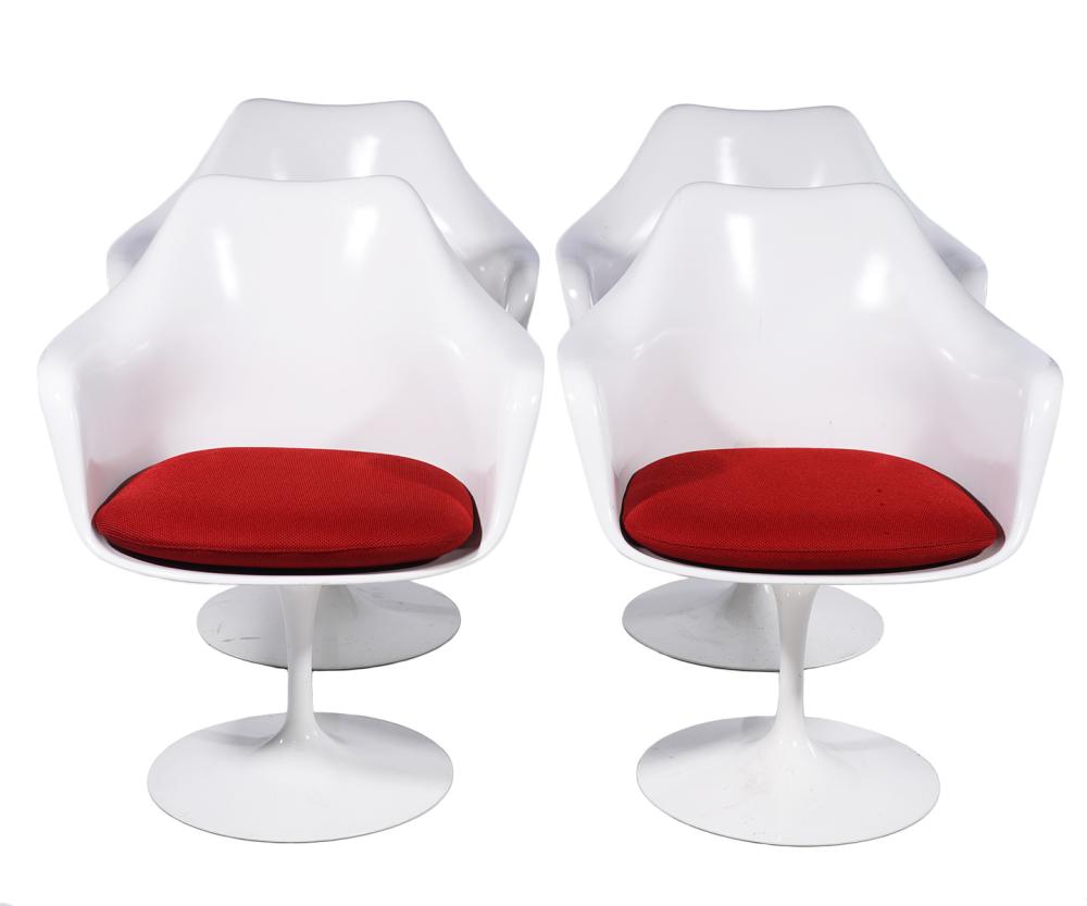 SET OF 4 KNOLL SAARINEN TULIP ARM