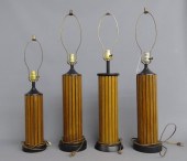 Set of 4 Mid Century barrell l