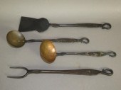 SET OF 4 MINIATURE WROUGHT IRO