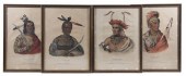 SET OF (4) NATIVE AMERICAN POR
