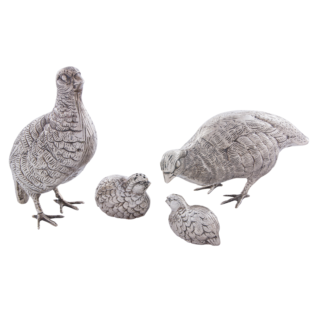 (SET OF 4) PLATED FIGURES OF