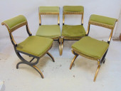 SET OF 4 REGENCY STYLE CHAIRS,